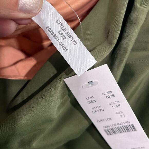 J. Crew Women’s Ruched Square Neck One Piece Swimsuit Safari Green Plus Size 24 - Picture 11 of 15